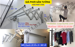 Giàn phơi xếp tường - hpstar